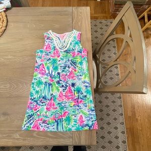 Girls Lilly Pulitzer Harper Shift Dress Salt in the Air Large (Dress never worn)